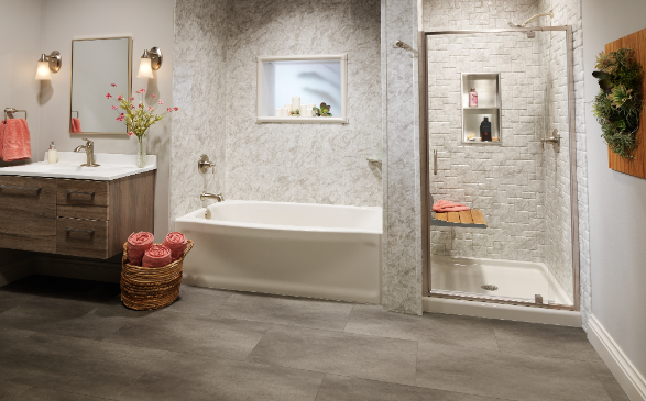 Tub and shower combo